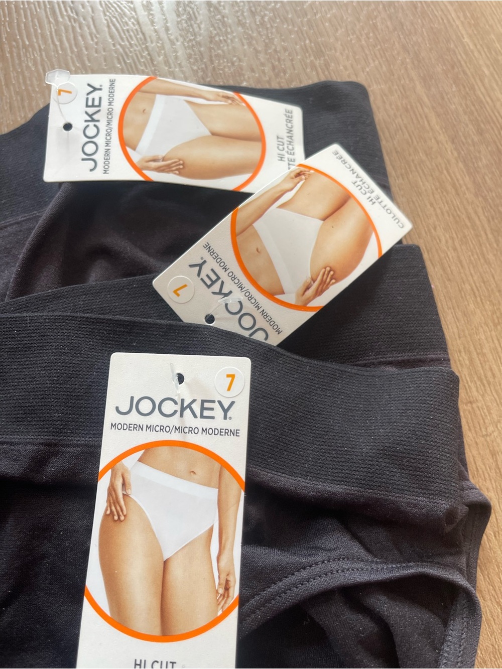NWT Jockey Women’s Hi-Cut Black Modern Micro Underwear - size 7 -3 available